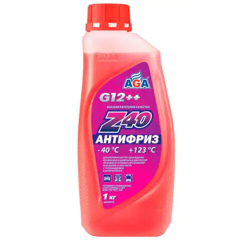 Антифриз 1KG готовый к применению, красный, -40С AGA, AGA001Z