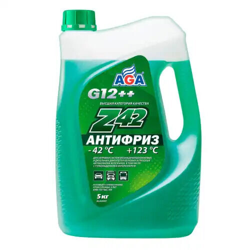 Антифриз 5KG готовый к применению, зеленый, -42С AGA, AGA049Z