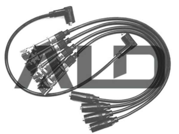 Комплект проводов зажигания (черный силикон) audi 80100 1.6-2.0 84-95 ALD, A09013