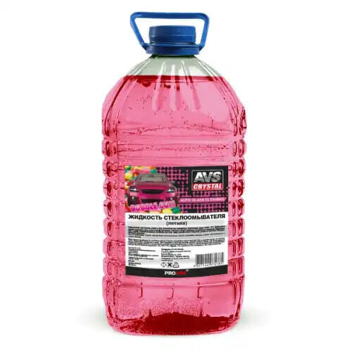 Жидкость стеклоомывателя (лето) BubbleGumБабл гам (ПЭТ) 5 л AVS AVK-662 AVS, A07578S