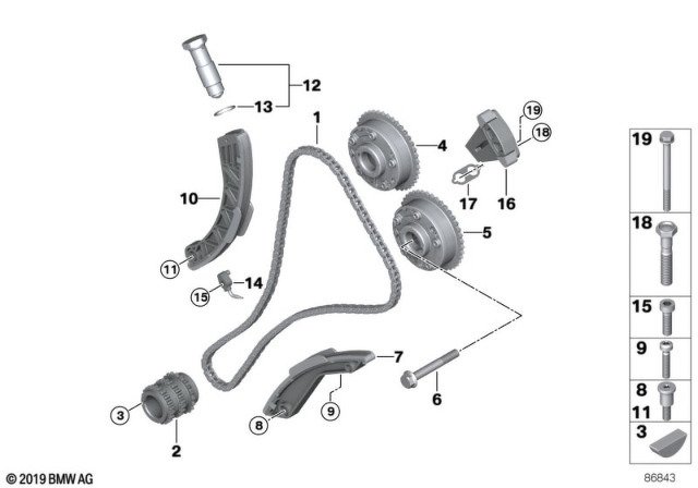 Планка натяжителя BMW, 11317504456