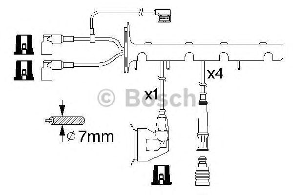 КОМПЛЕКТ ВВ ПРОВОДОВ BOSCH, 0986356325