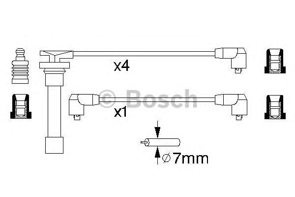 КОМПЛЕКТ ВВ. ПРОВОДОВ BOSCH, 0986356703