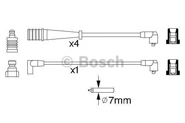 КОМПЛЕКТ ВВ. ПРОВОДОВ BOSCH, 0986356704