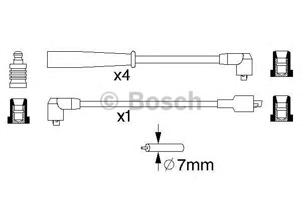 КОМПЛЕКТ ВВ. ПРОВОДОВ BOSCH, 0986356706