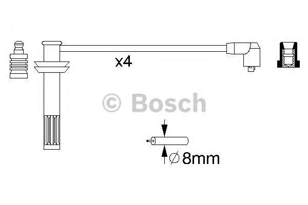 КОМПЛЕКТ ВВ. ПРОВОДОВ BOSCH, 0986356709
