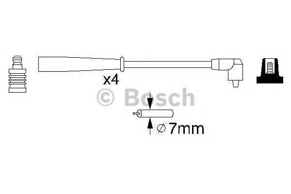 КОМПЛЕКТ ВВ. ПРОВОДОВ BOSCH, 0986356727