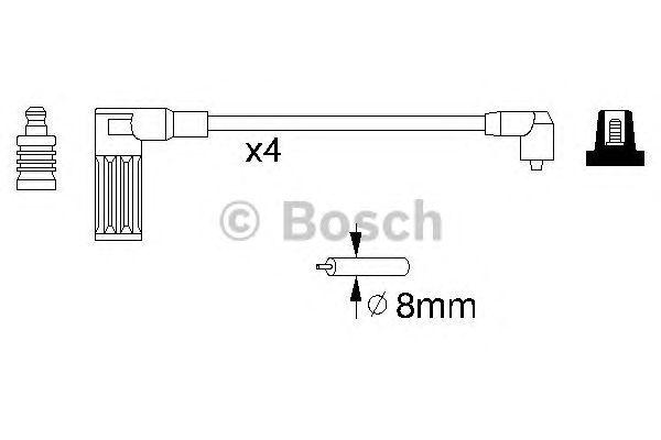 КОМПЛЕКТ ВВ. ПРОВОДОВ BOSCH, 0986356738