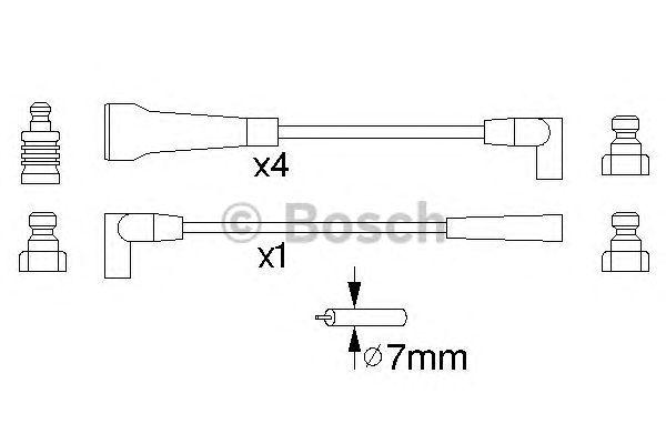 Провода высоковольтные BOSCH, 0986356743