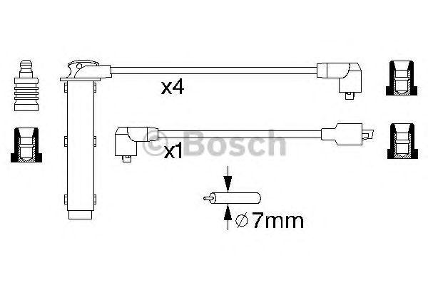 Провода высоковольтные BOSCH, 0986356748