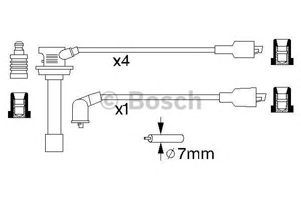 КОМПЛЕКТ ВВ. ПРОВОДОВ BOSCH, 0986356756