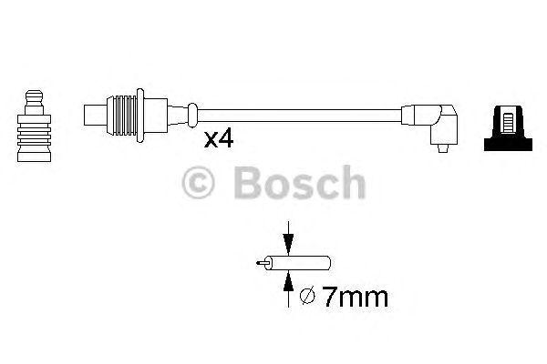КОМПЛЕКТ ВВ. ПРОВОДОВ BOSCH, 0986356767