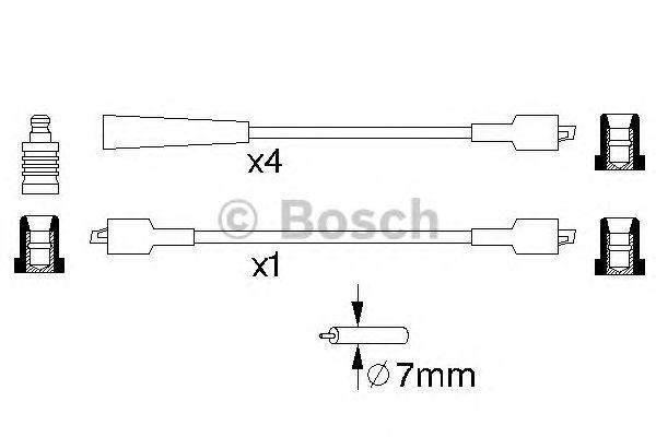 КОМПЛЕКТ ВВ. ПРОВОДОВ BOSCH, 0986356768