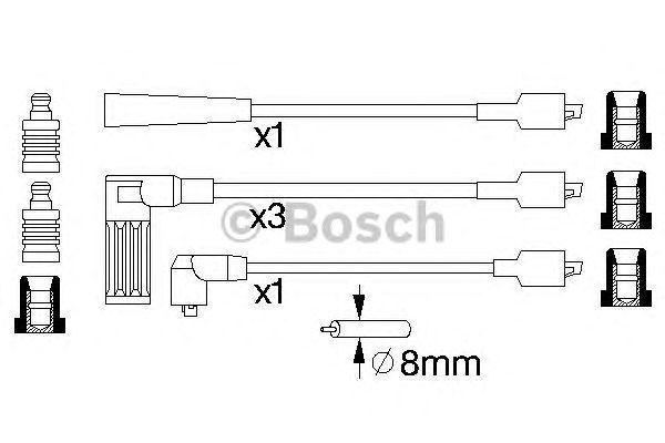 КОМПЛЕКТ ВВ. ПРОВОДОВ BOSCH, 0986356792
