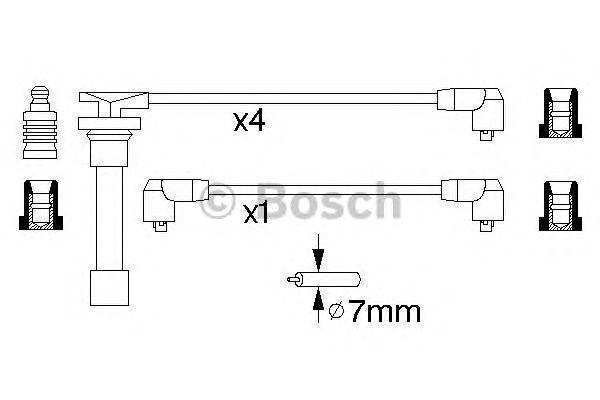 КОМПЛЕКТ ВВ. ПРОВОДОВ BOSCH, 0986356799