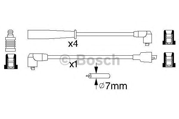 Комплект проводов BOSCH, 0986356807
