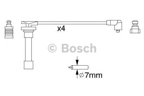 КОМПЛЕКТ ВВ. ПРОВОДОВ BOSCH, 0986356821