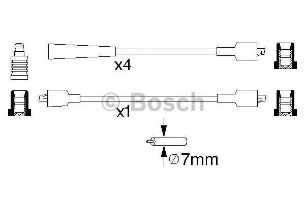 Комплект проводов BOSCH, 0986356828