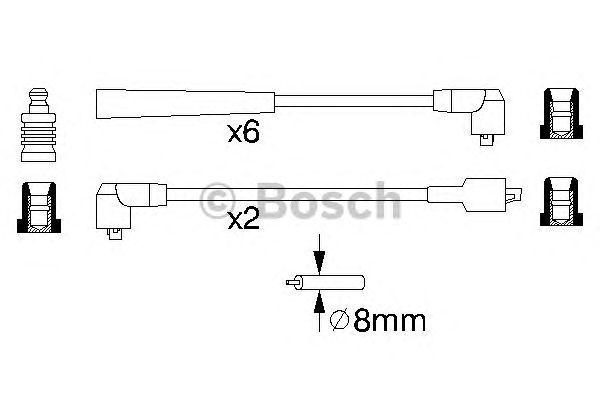 КОМПЛЕКТ ВВ. ПРОВОДОВ BOSCH, 0986356858