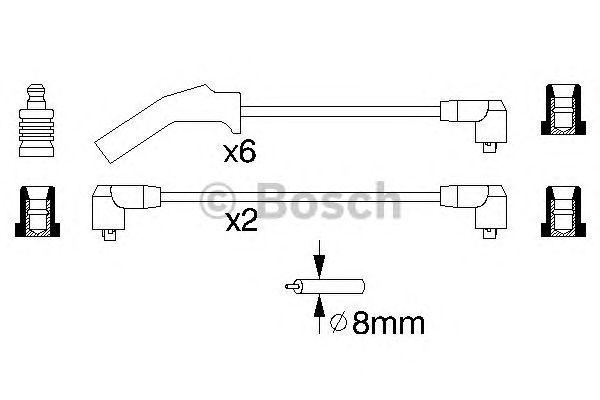 КОМПЛЕКТ ВВ. ПРОВОДОВ BOSCH, 0986356879