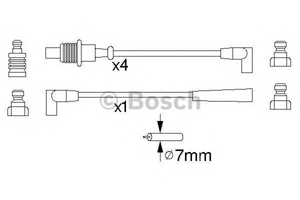 КОМПЛЕКТ ВВ. ПРОВОДОВ BOSCH, 0986356883