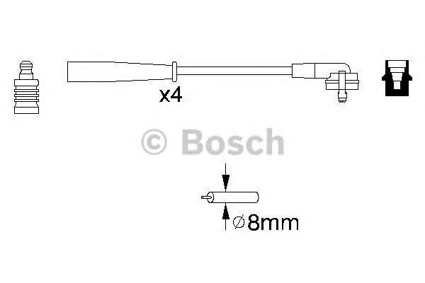 КОМПЛЕКТ ВВ. ПРОВОДОВ BOSCH, 0986356887