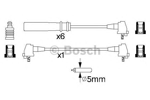 КОМПЛЕКТ ВВ. ПРОВОДОВ BOSCH, 0986356937