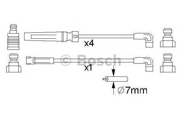 Комплект проводов BOSCH, 0986356975