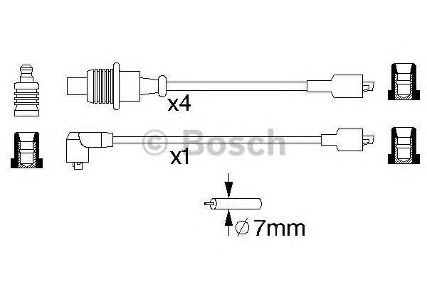 КОМПЛЕКТ ВВ. ПРОВОДОВ BOSCH, 0986357128