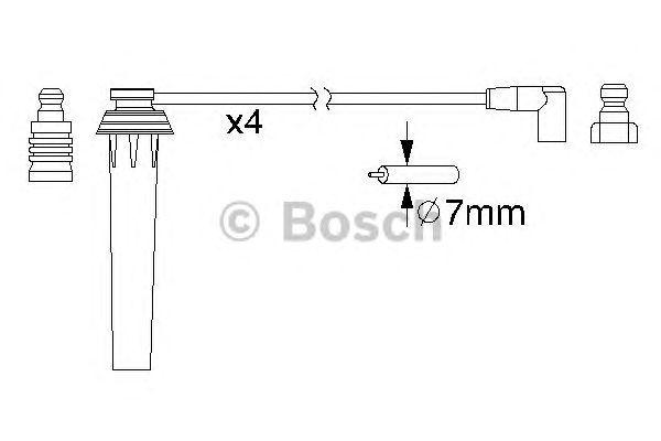 Провода высоковольтные BOSCH, 0986357192
