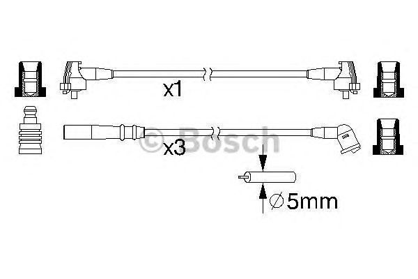 Провода высоковольтные BOSCH, 0986357222