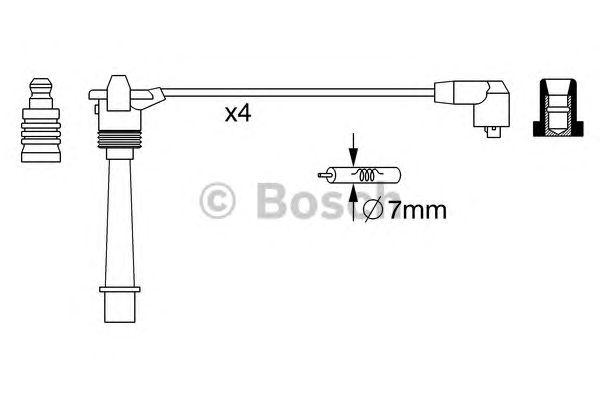 КОМПЛЕКТ ВВ. ПРОВОДОВ BOSCH, 0986357258
