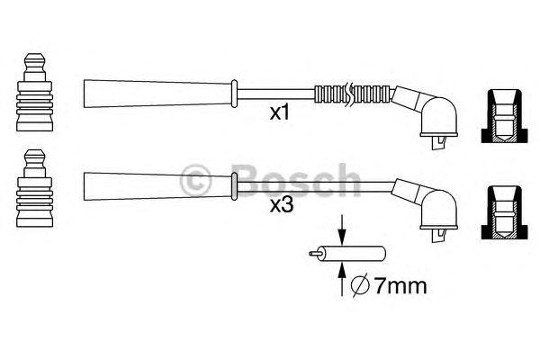 КОМПЛЕКТ ВВ. ПРОВОДОВ BOSCH, 0986357265