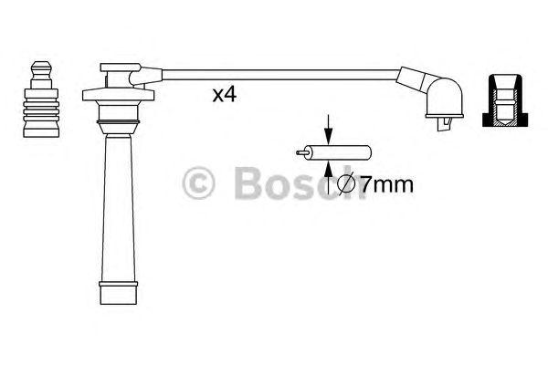 КОМПЛЕКТ ВВ. ПРОВОДОВ BOSCH, 0986357272