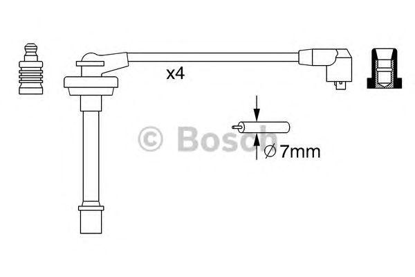 КОМПЛЕКТ ВВ. ПРОВОДОВ BOSCH, 0986357278