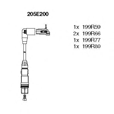 Провода высоковольтные BREMI, 205E200