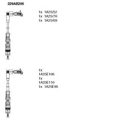 Комплект проводов BREMI, 229AB200