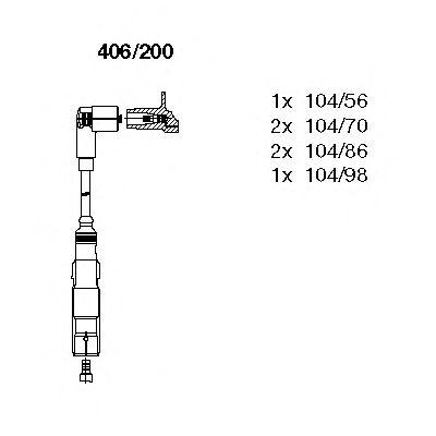 Комплект проводов BREMI, 406200