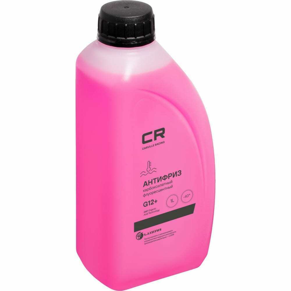 Антифриз карбоксилатный флуор. -40°С, OAT, G12+, красн, готовый, 1л1.07кг CARVILLERACING, L2018207