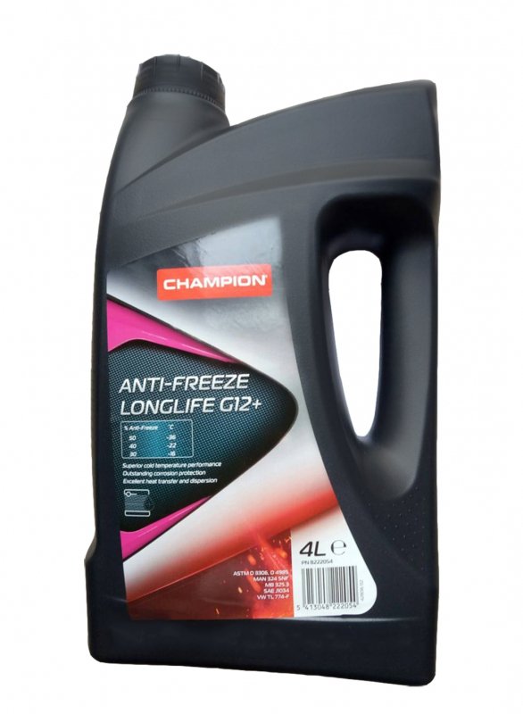Антифриз CHAMPION ANTI-FREEZE LONGLIFE G12+ 205L CHAMPION, 8203886