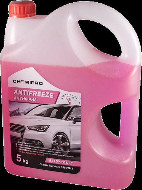 Жидкость охлаждающая G12 готовый 5kg красный, 4.2л CHEMIPRO, CH007