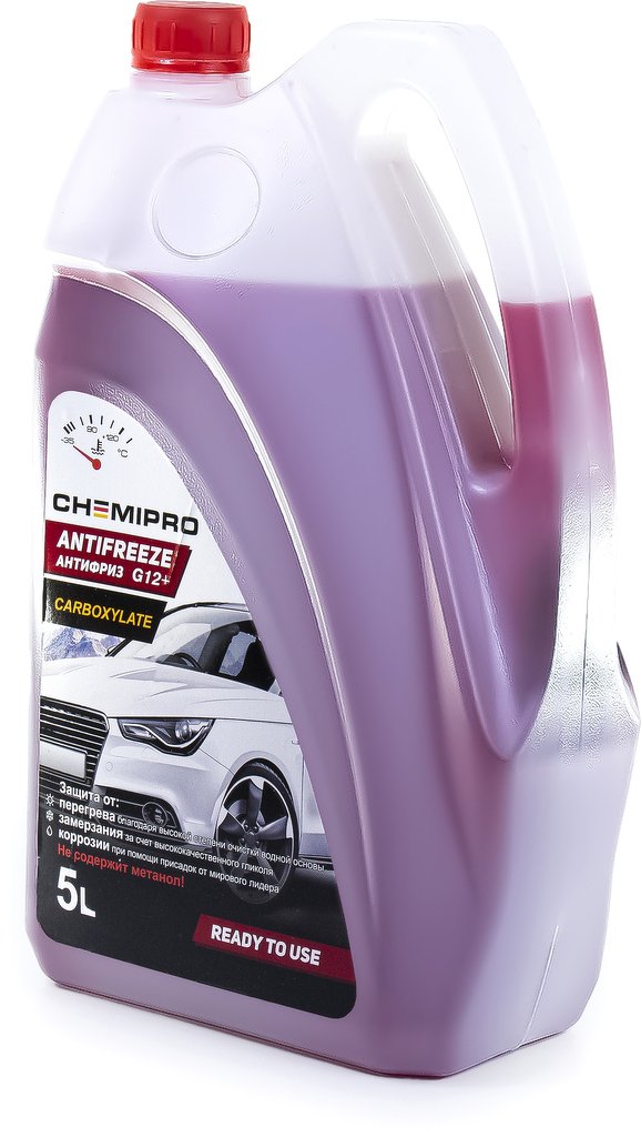 Жидкость охлаждающая Chemipro G12+ готовый 5л красный CHEMIPRO, CH084