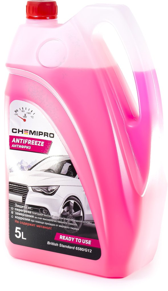 Жидкость охлаждающая Chemipro G12 готовый 5л красный CHEMIPRO, CH085