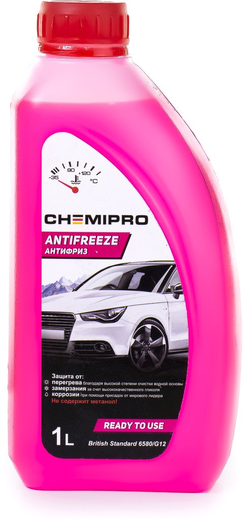 Жидкость охлаждающая Chemipro G12 готовый 1л красный CHEMIPRO, CH086
