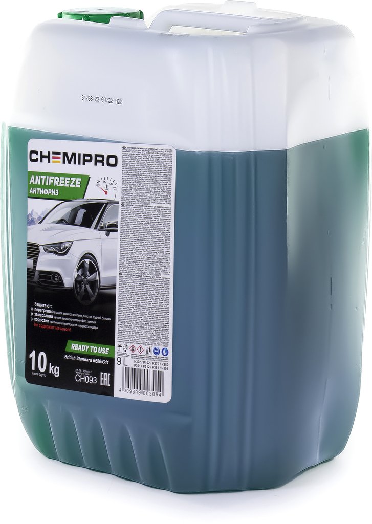 Жидкость охлаждающая Chemipro G11 готовый 10kg зеленый CHEMIPRO, CH093