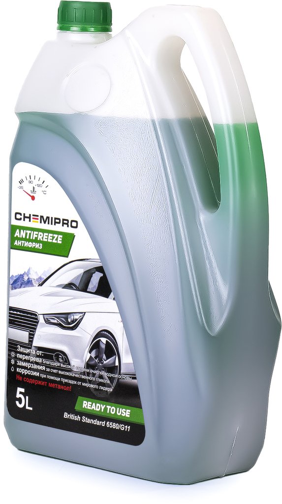 Жидкость охлаждающая Chemipro G11 готовый 5л зеленый CHEMIPRO, CH098