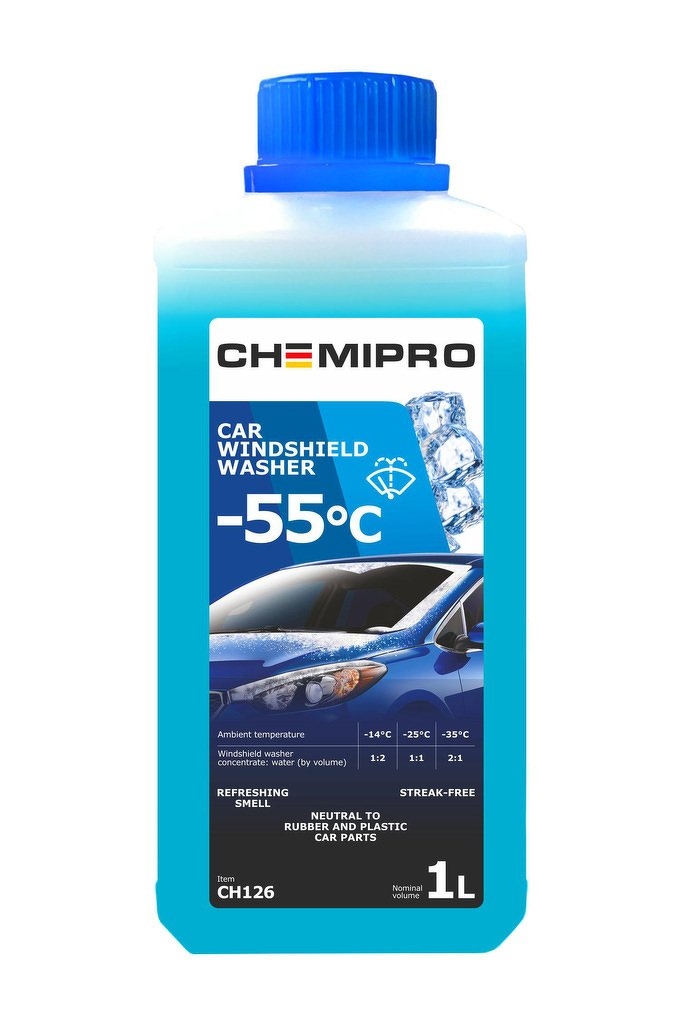 Жидкость для стеклоомывателя зимняя 1l концентрат -55 CHEMIPRO, CH126