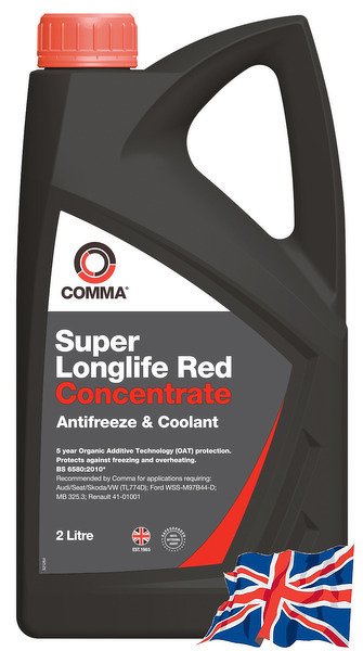 Антифриз красный, конц. TL774D, WSS-M97B44-D, MB 325.3 COMMA, SLA2L