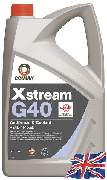Антифриз., готовый к использов.VW,Audi,MAN 324,MB 325.5COMMA XSTREAM G40 AF G12++ (5L) COMMA, XSG40M5L