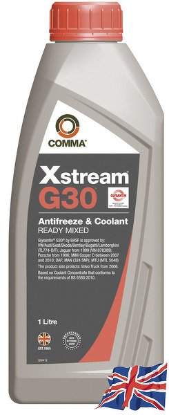 Антифриз красный готовый к использов.VW,Audi,MAN 324,MB 325.5,BS-6580-2010 COMMA, XSM1L